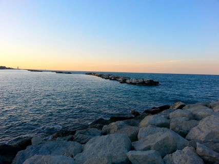 Tramonto spiaggia igea marina rimini